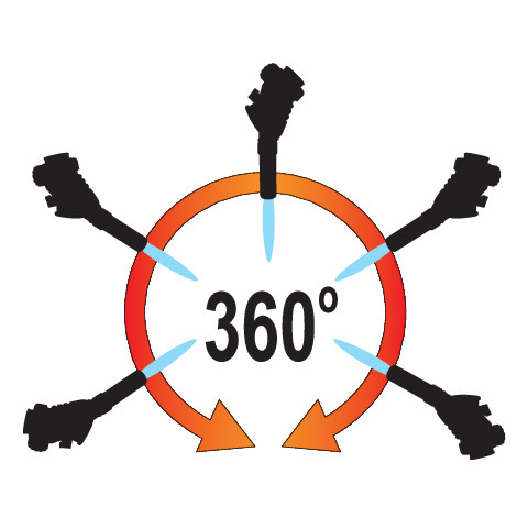 Arzator gaz, aprindere Piezzo, 1000ºC [3]