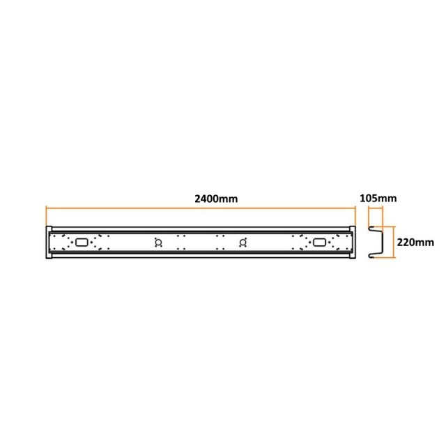 Bara metal cu capete de plastic 2400mm [3]