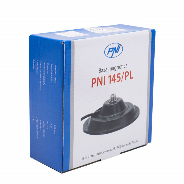 Baza magnetica PNI 145/PL 145mm contine cablu 4m si mufa PL259 [7]