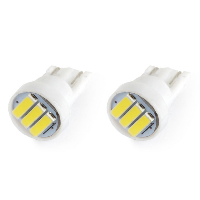 Bec de pozitie tip LED , T10 W2.1x9.5 W5W, 12V , 3 SMD 7020, culoare alb ,  set 2 buc [3]