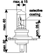 Bec far 12V 60/55W P43T H4 [2]