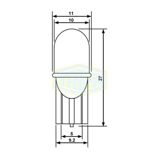 Bec LED alb bord 12V W2,1x9,5d W5W socl.s T10 [2]