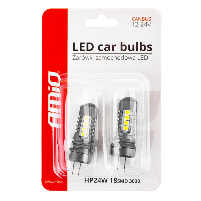 Bec LED Canbus 3030 18SMD HP24W alb 12V/24V,  set 2 buc [3]