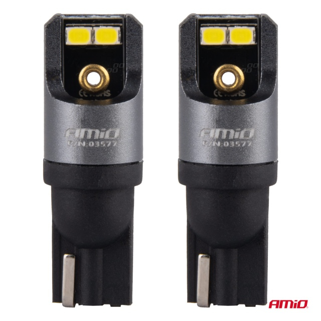 Becuri auto LED T10 12V/24V 4x2016 SMD 6000K Canbus [2]