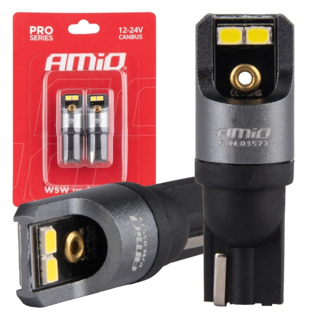 Becuri auto LED T10 12V/24V 4x2016 SMD 6000K Canbus [1]