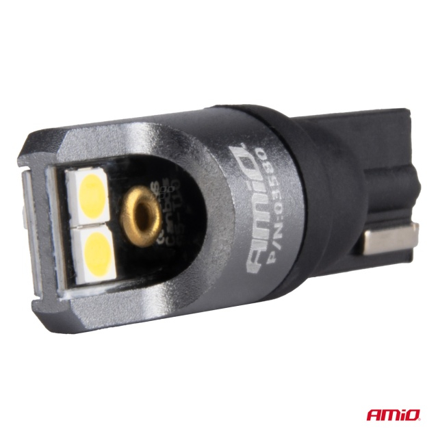 Becuri auto LED T10 12V/24V 4x3030 6000K Canbus [3]