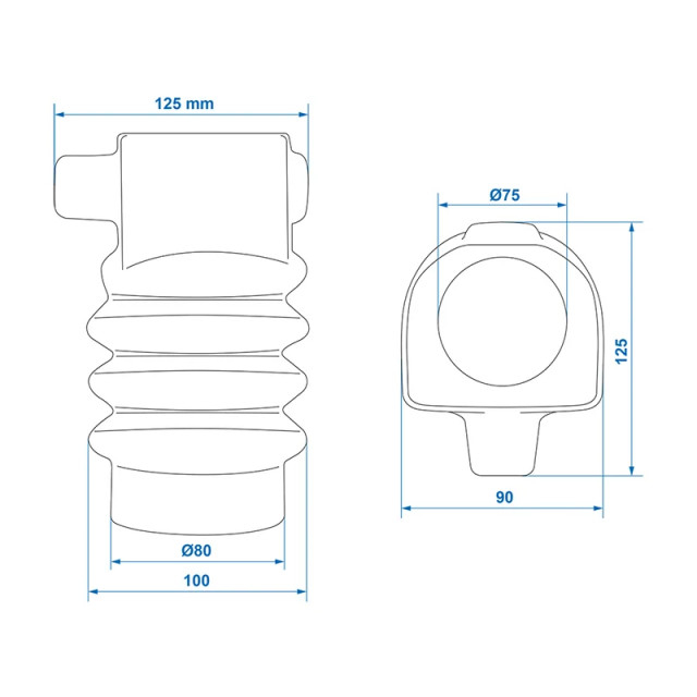 Burduf cupla fi 75/80 x 125 mm [5]