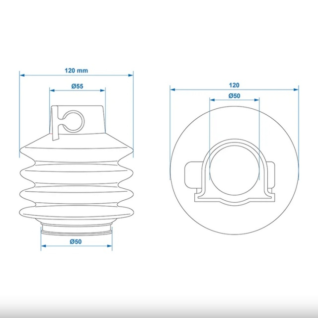 Burduf pentru cupla remorca 55/55mm [4]