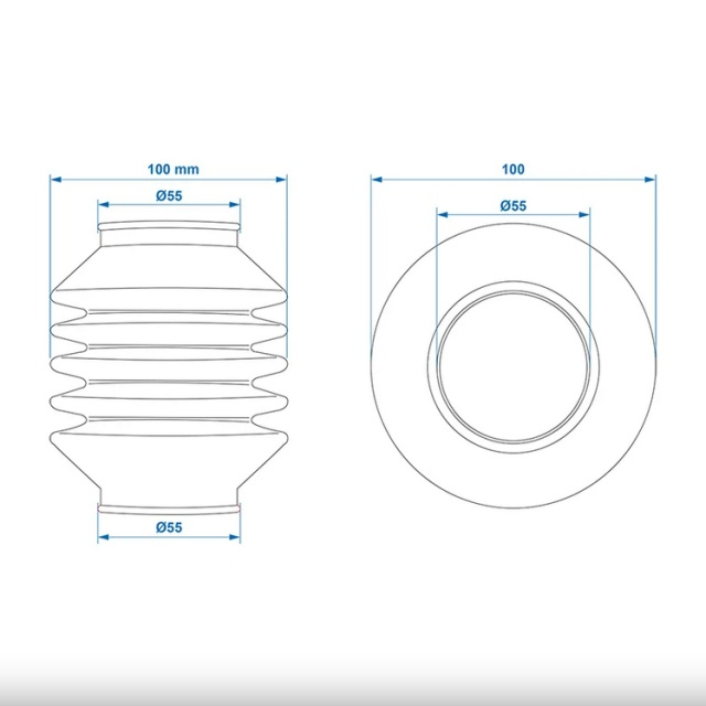 Burduf pentru cupla remorca 55mm [3]