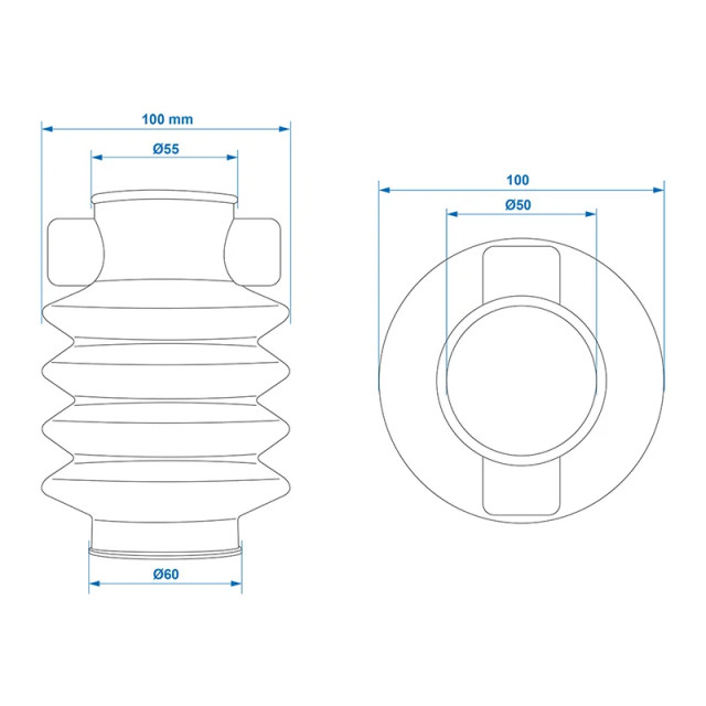 Burduf pentru cupla remorca Knott/Schlegl 55/60mm [5]
