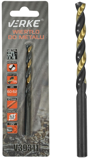 Burghiu metal HSS cu acoperire din titan 6.5 mm [1]