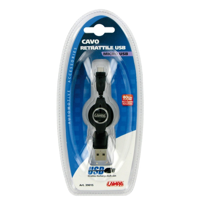 Cablu de incarcare retrectabil Usb > Micro Usb - 80 cm [2]