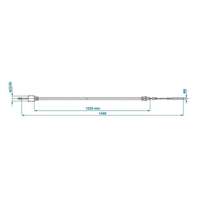 Cablu Frana AL-KO cu filet 1230/1440mm cup Ø26mm [7]