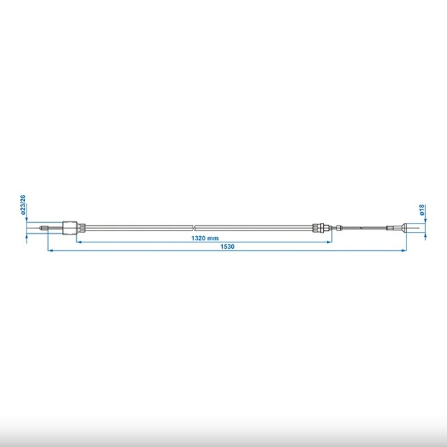 Cablu Frana AL-KO cu filet 1320/1530mm cup Ø26mm [7]