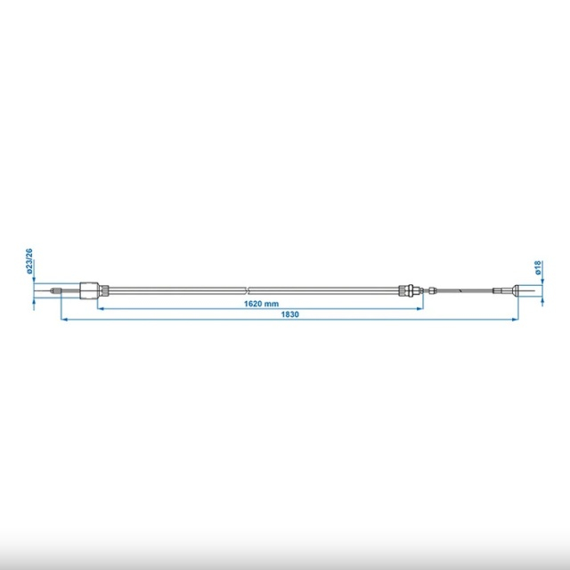 Cablu Frana AL-KO cu filet 1620/1830mm cup Ø26mm [7]