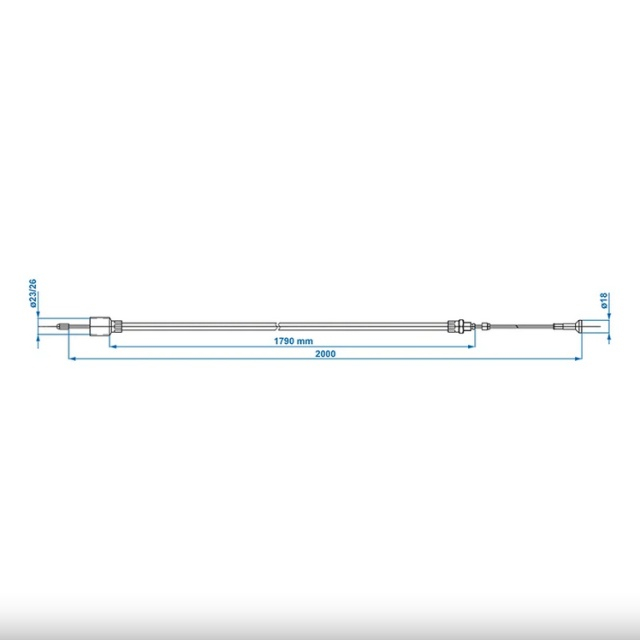 Cablu Frana AL-KO cu filet 1790/2000mm cup Ø26mm [7]