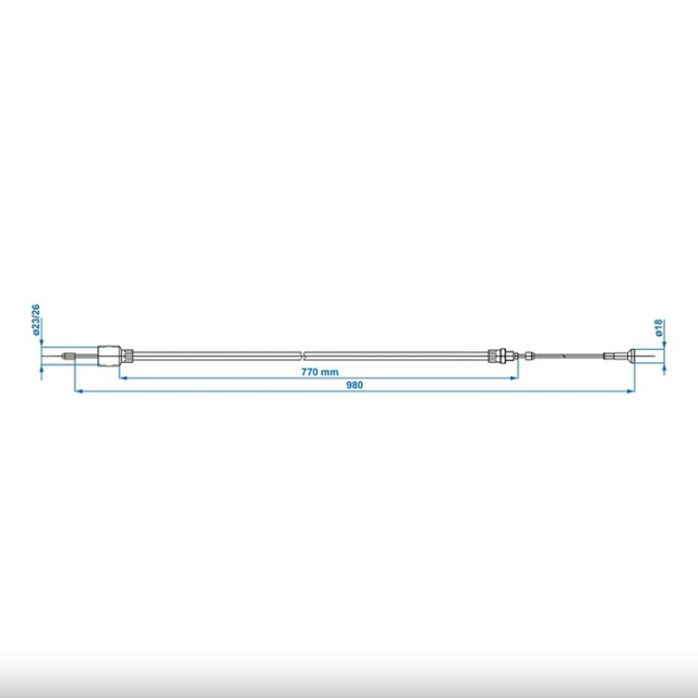 Cablu Frana AL-KO cu filet 770/980mm cup Ø26mm [7]