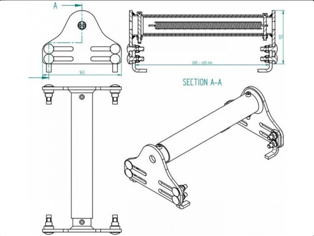 Cala platforma, reglabila, RAL-3000 L-300 x 430mm [2]