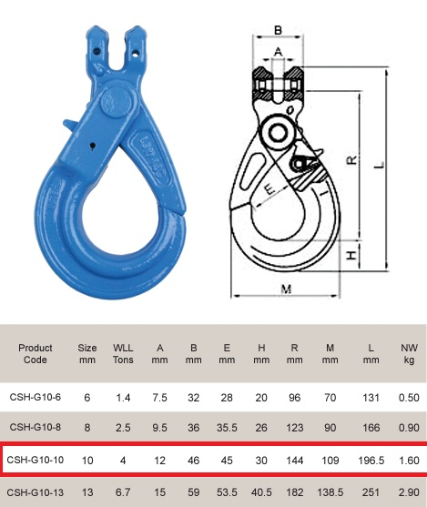 Carlig Clevis autoblocant 10 mm G100 [2]