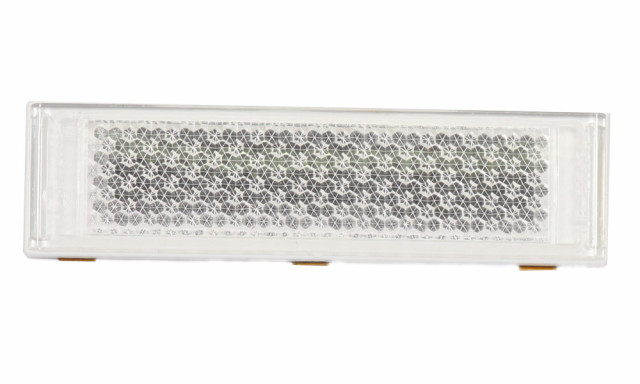 Catadioptru reflectorizant dreptunghiular alb 126x34 mm [1]