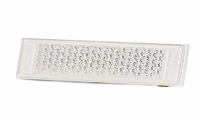 Catadioptru reflectorizant dreptunghiular alb 126x34 mm [3]