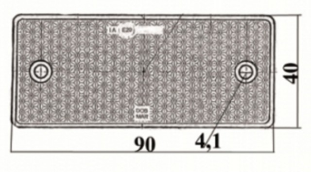 Catadioptru reflectorizant dreptunghiular alb [2]