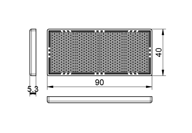 Catadioptru reflectorizant dreptunghiular alb [2]