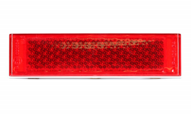 Catadioptru reflectorizant dreptunghiular rosu 126 x 34mm [1]