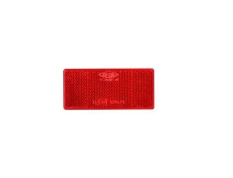 Catadioptru reflectorizant dreptunghiular rosu 69x31.5 mm [1]