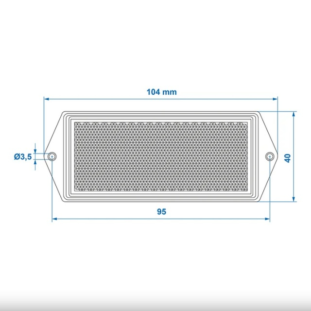 Catadioptru reflectorizant dreptunghiular rosu [5]