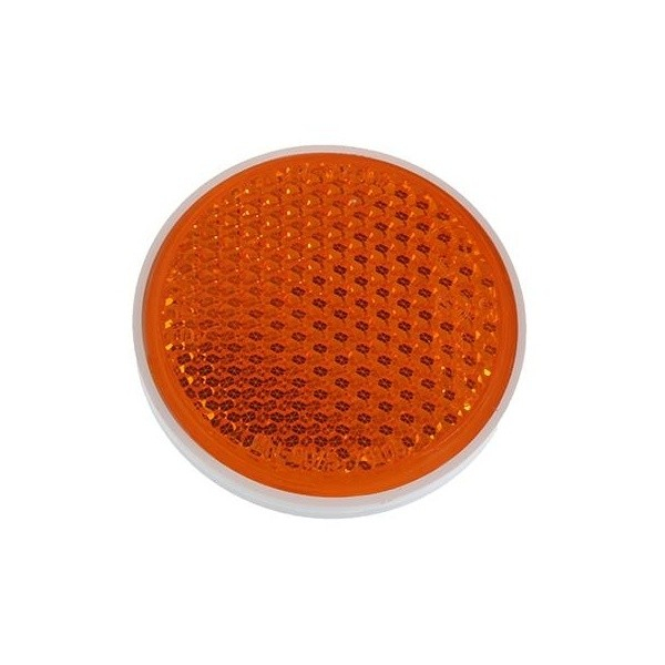 Catadioptru reflectorizant rotund portocaliu cu surub [1]