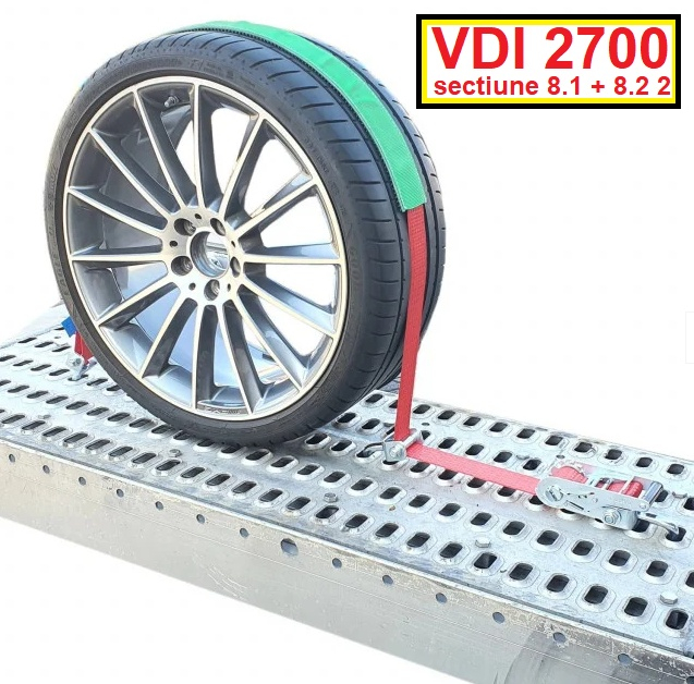 Chinga auto 2.8m - carlige rotative - (banda 5 cm) VDI 2700 [1]