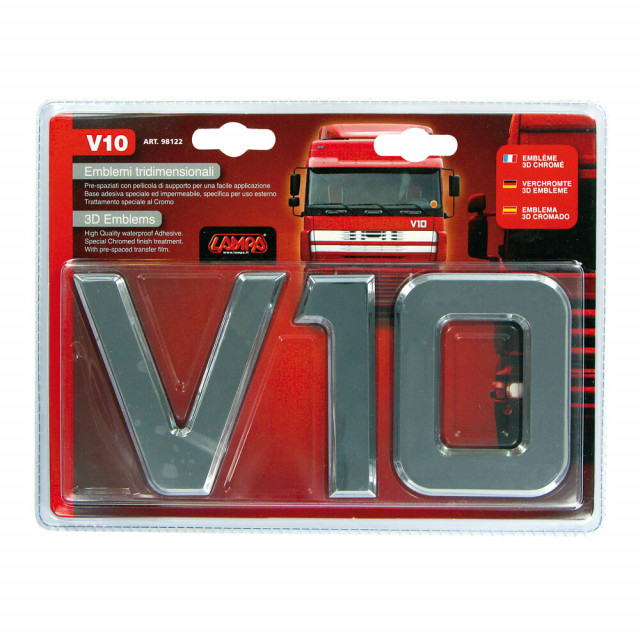 Emblema 3D cromata V10 - 92 x 210mm [2]