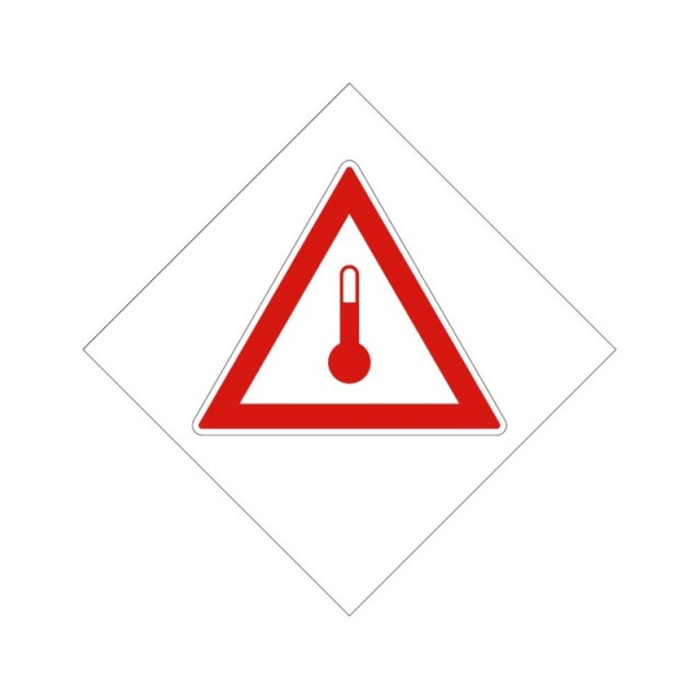 Eticheta ADR autocolanta "Transport substante cu temperatura ridicata" [1]