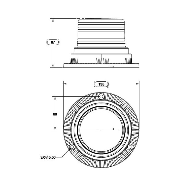 Girofar 12/24V led cu magnet [2]