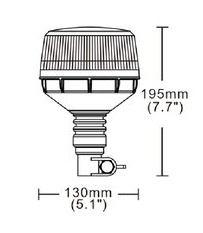 Girofar 8 led-uri 12/24V SMD 3535, 24W [2]