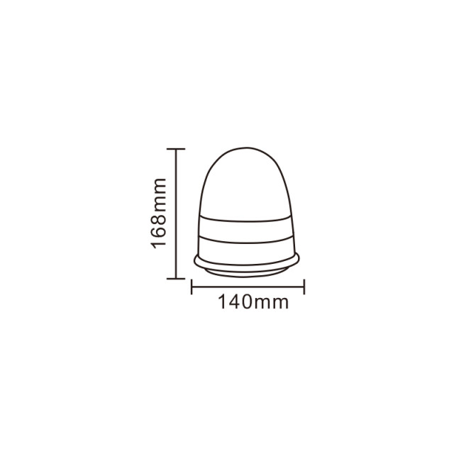 Girofar auto 12V/24V orange cu 16 LED-uri de 3W [3]