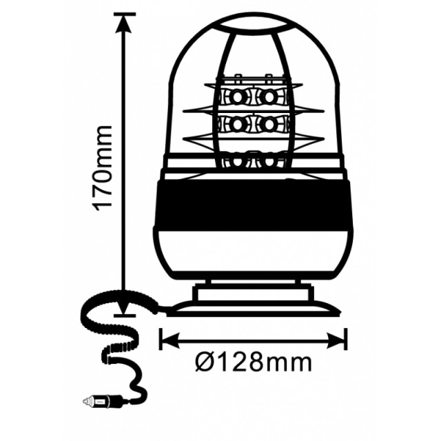 Girofar auto 12V/24V, 18 led-uri de 3W [2]