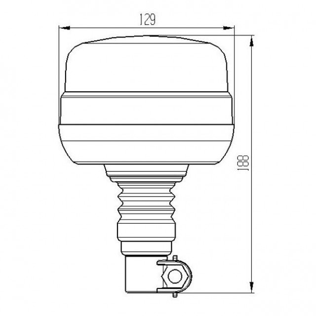 Girofar auto 12V / 24V orange LED 19W [2]