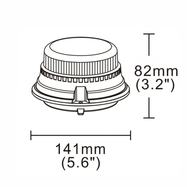 Girofar auto cu efect de rotatie / stroboscopic, 12V/24V,  12 led-uri 16W [2]