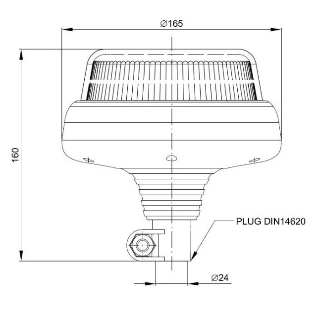 Girofar LED cu efect stroboscopic (necesita suport tubular) [2]