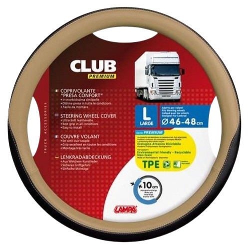 Husa volan Club Premium negru-bej 46-48cm [2]