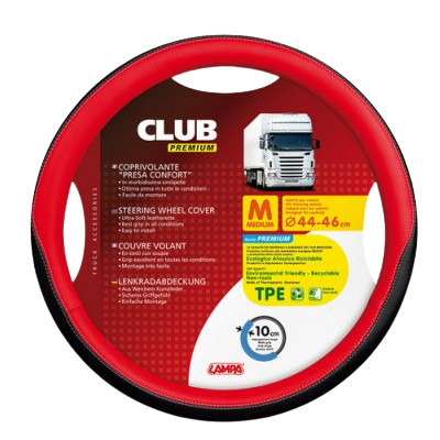 Husa volan Club Premium negru-rosu 44-46cm [2]