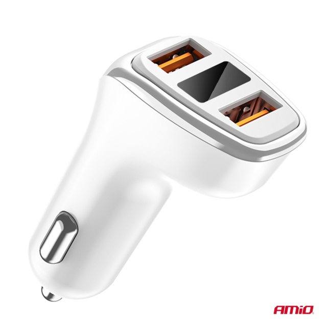 Incarcator 2x USB-A + indicator led baterie 3.1A 12/24V [3]
