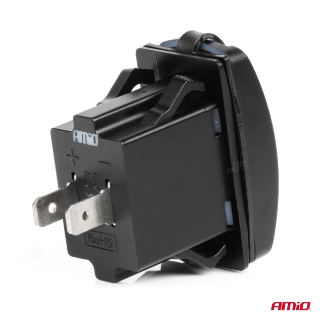 Incarcator de telefon, waterproof cu  LED rosu 2xUSB 12/24V [2]