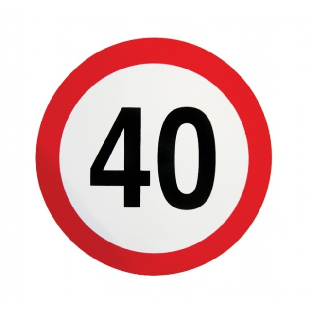 Indicator limitare viteza autocolant 40 km/h fi 16 cm [1]