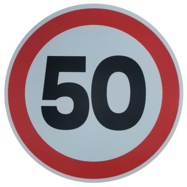 Indicator limitare viteza autocolant 50 km/ora [1]
