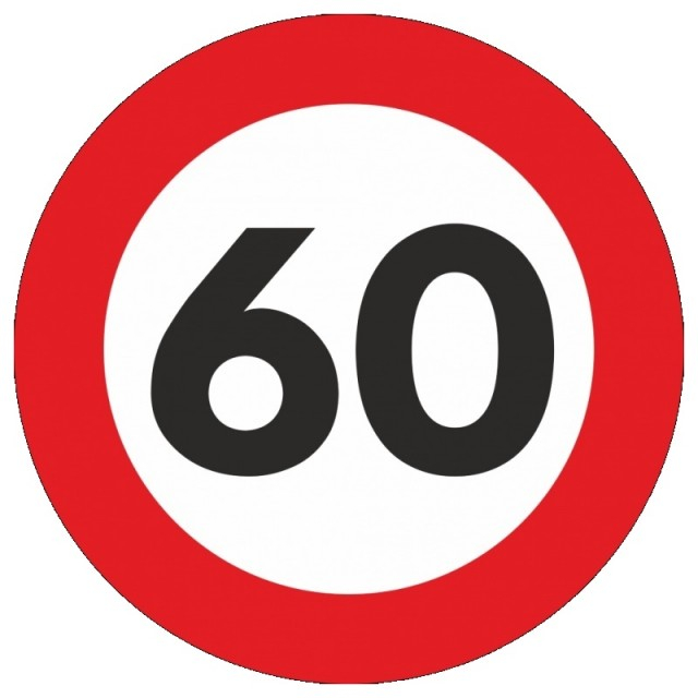 Indicator limitare viteza autocolant 60 km/h 12cm [1]