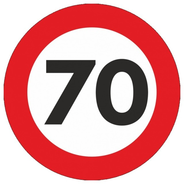 Indicator limitare viteza autocolant 70 km/h 12cm [1]