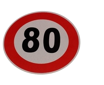 Indicator limitare viteza autocolant 80 km/h [1]